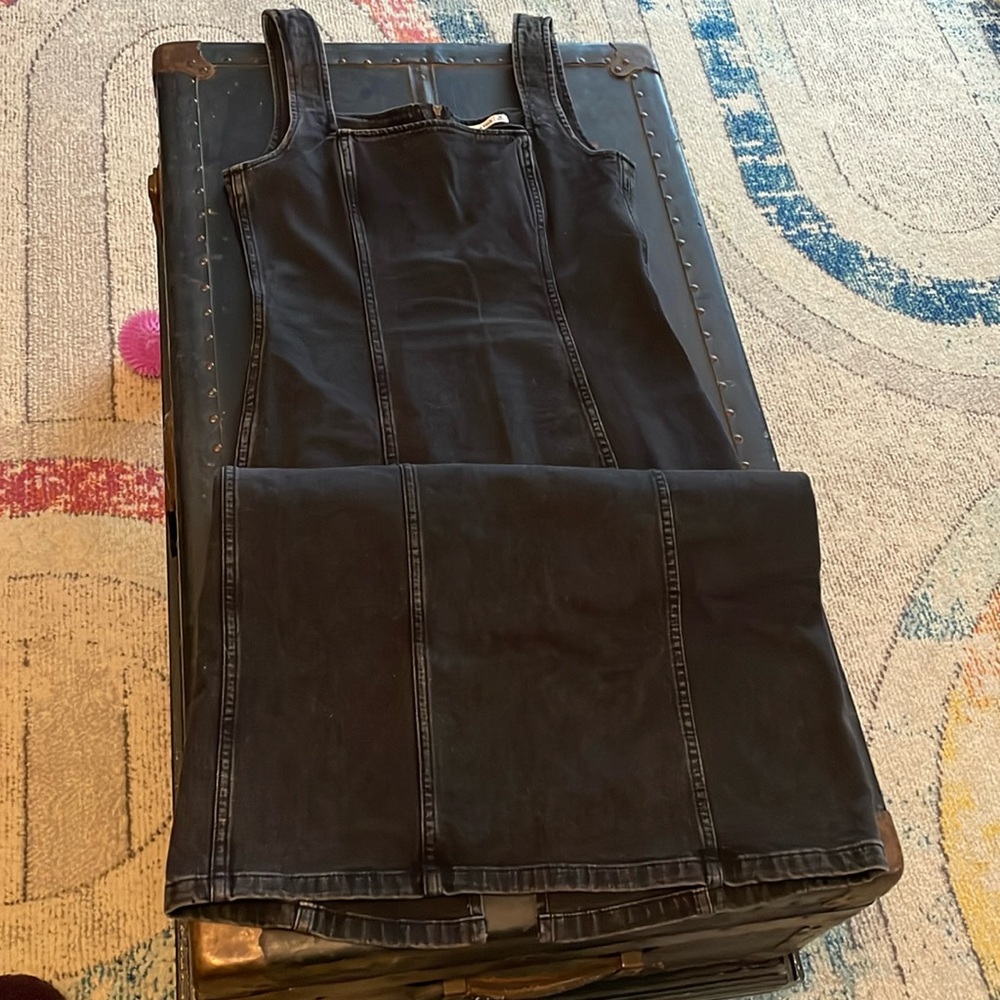 Abercrombie denim column midi dress. Like new, size M